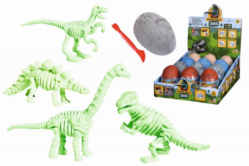 Vajíčko s kostrou dinosaura k vykopání